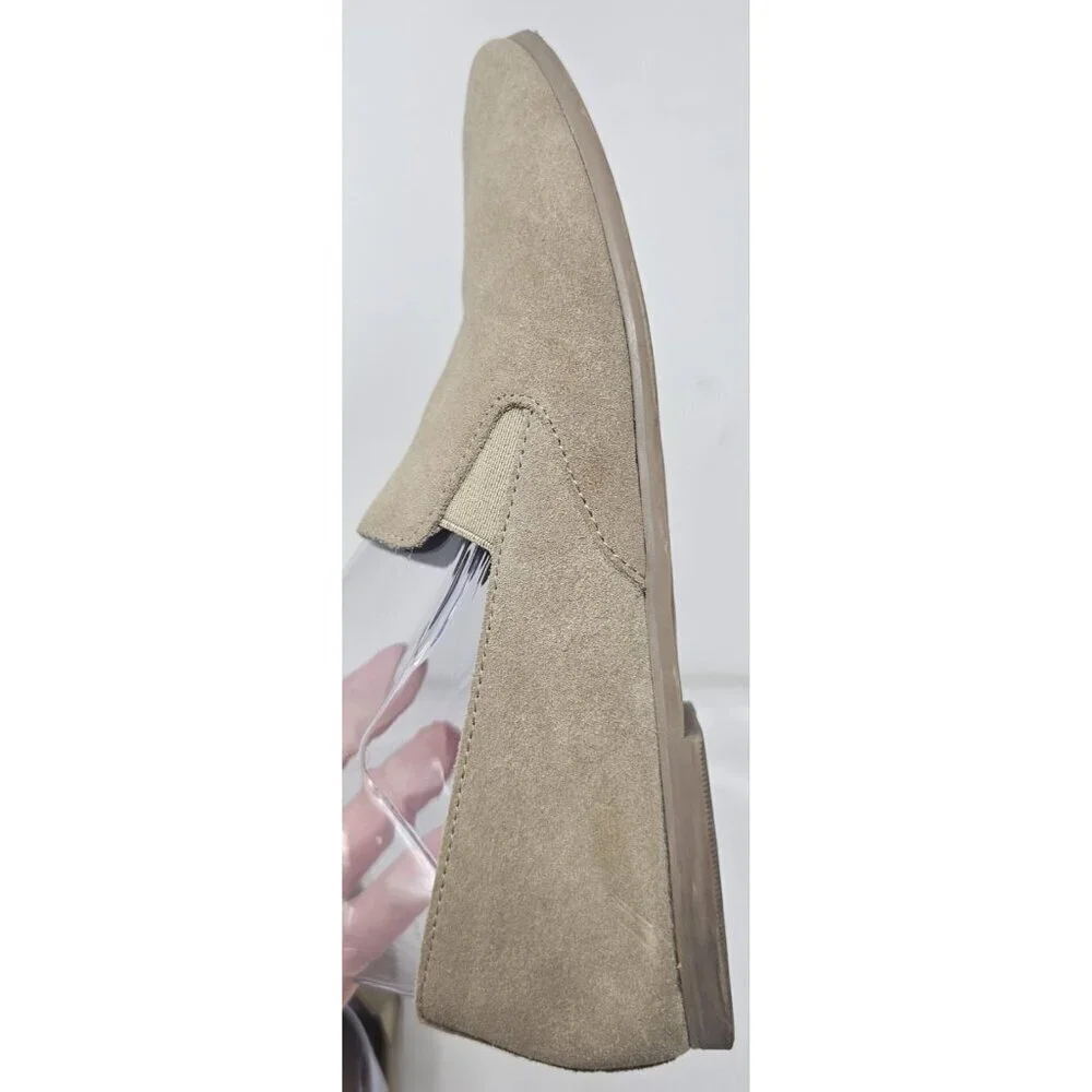 Lucky Brand Beige/Tan Suede Loafer Flats Slip On Shoes Womens Size 9